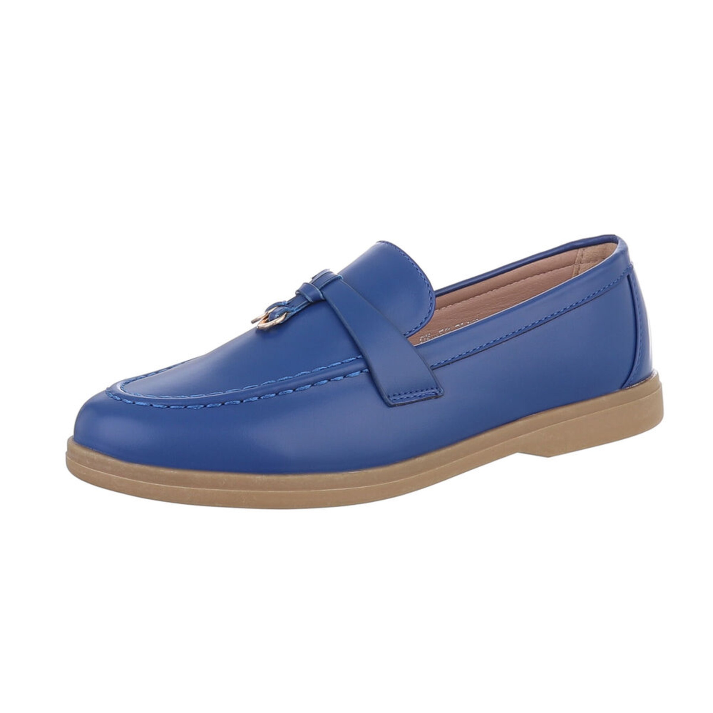 Ital-Design Classic Flats in Blue: front