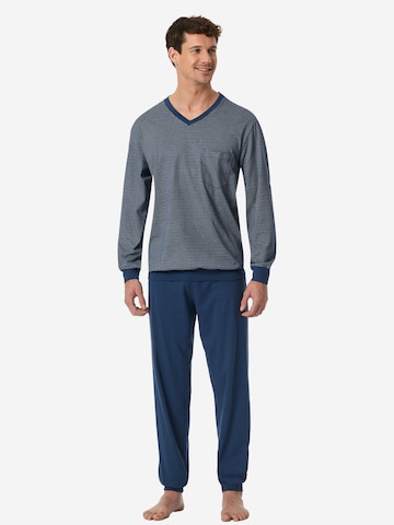 SCHIESSER Pyjama lang 'Comfort Essentials' in Blau
