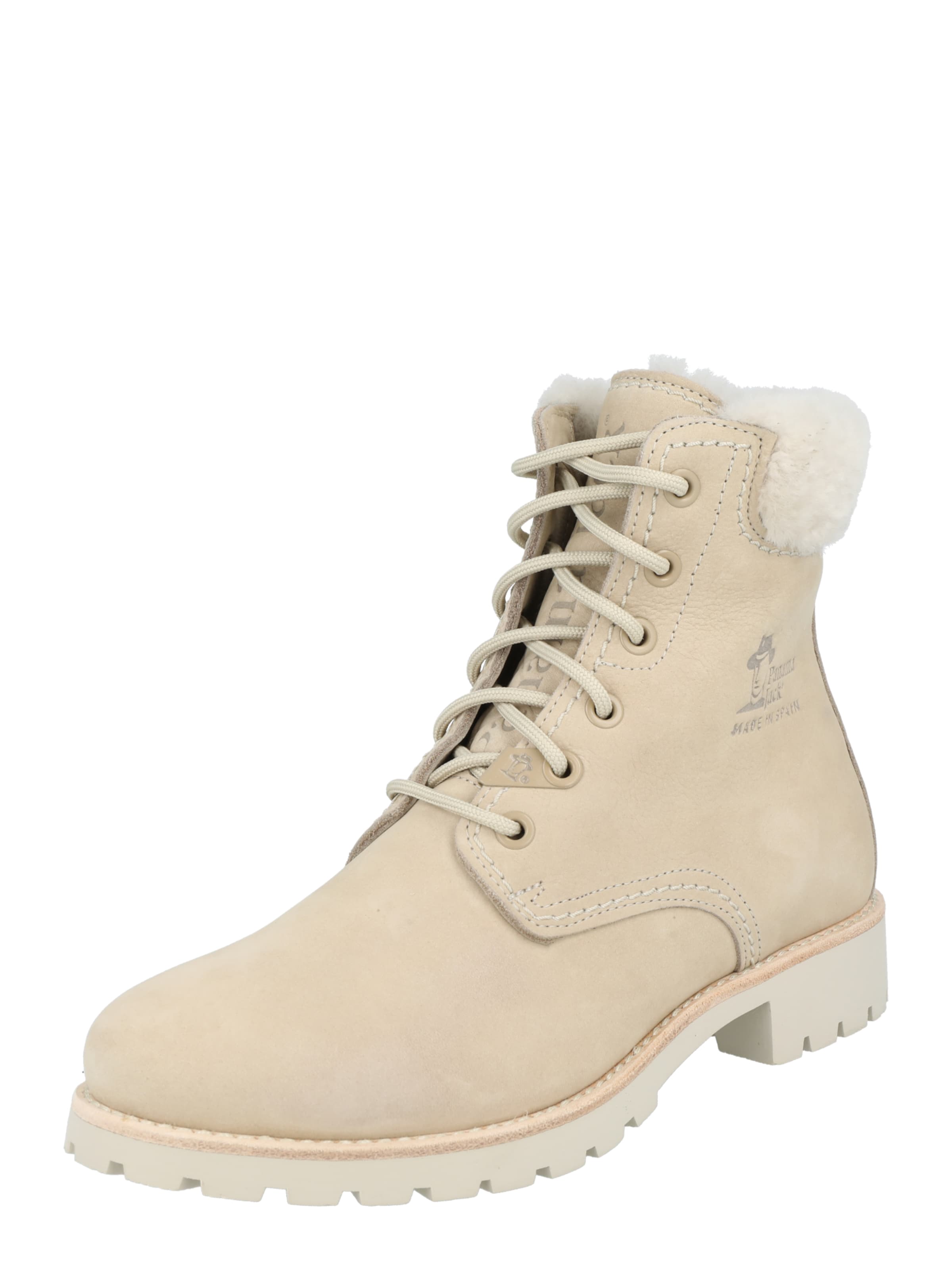 PANAMA JACK - Botines con cordones 'Igloo' en beige: frente