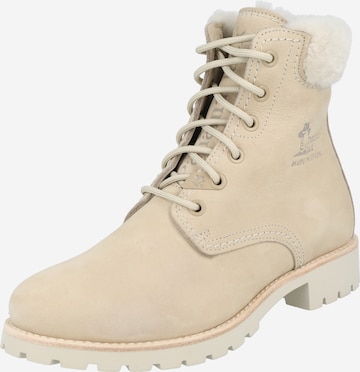 PANAMA JACK Lace-Up Ankle Boots 'Igloo' in Beige: front