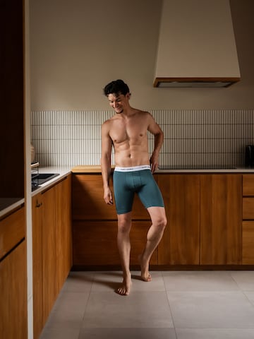 Boxers ' Jersey Long ' Happy Shorts en bleu
