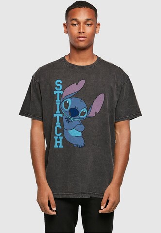 Maglietta 'Lilo And Stitch - Posing' di ABSOLUTE CULT in nero: frontale