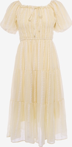 Usha - Vestido 'Floral' em amarelo: frente