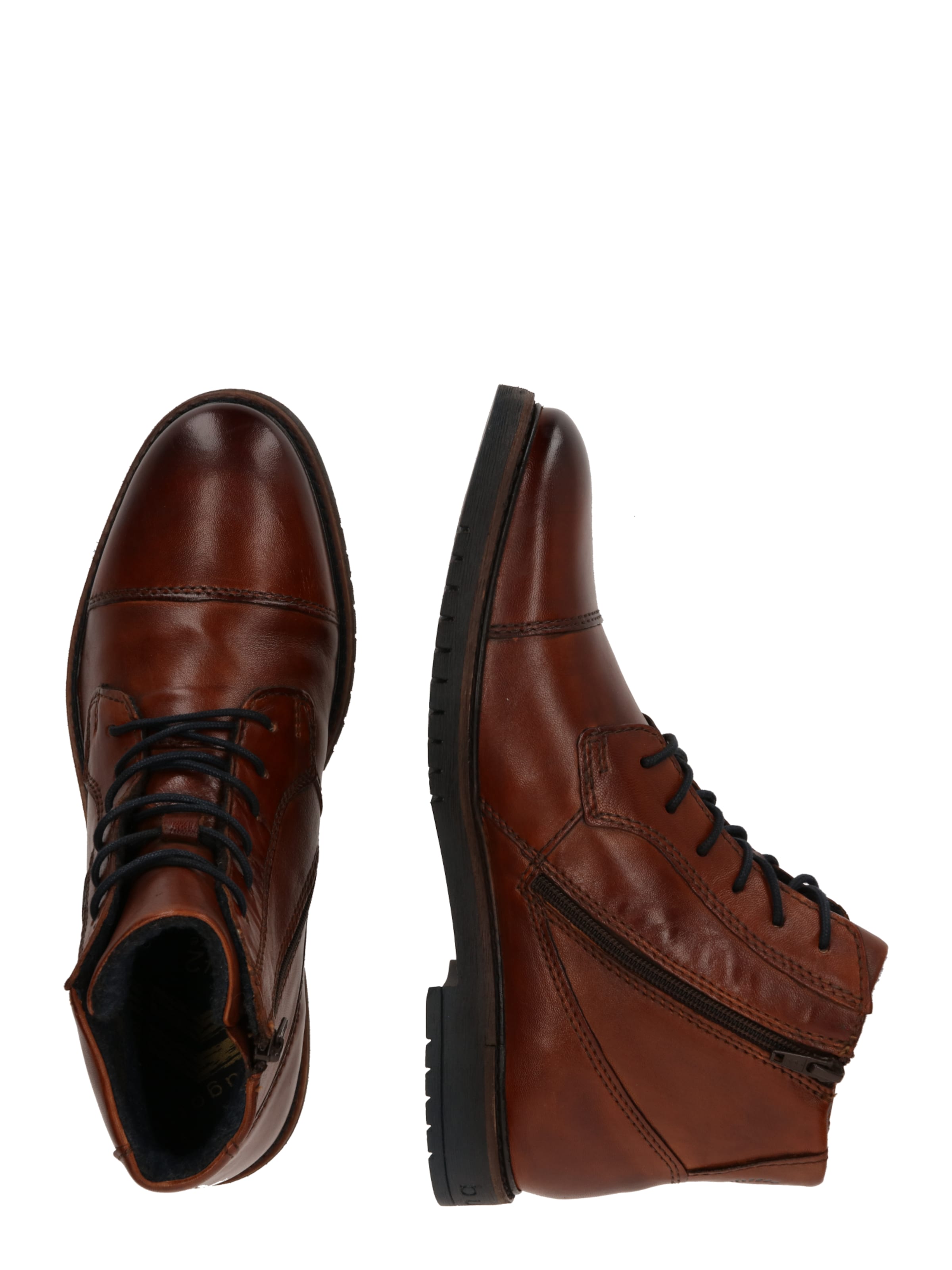 Bocanci cu șireturi 'Caj' de la bugatti pe maro