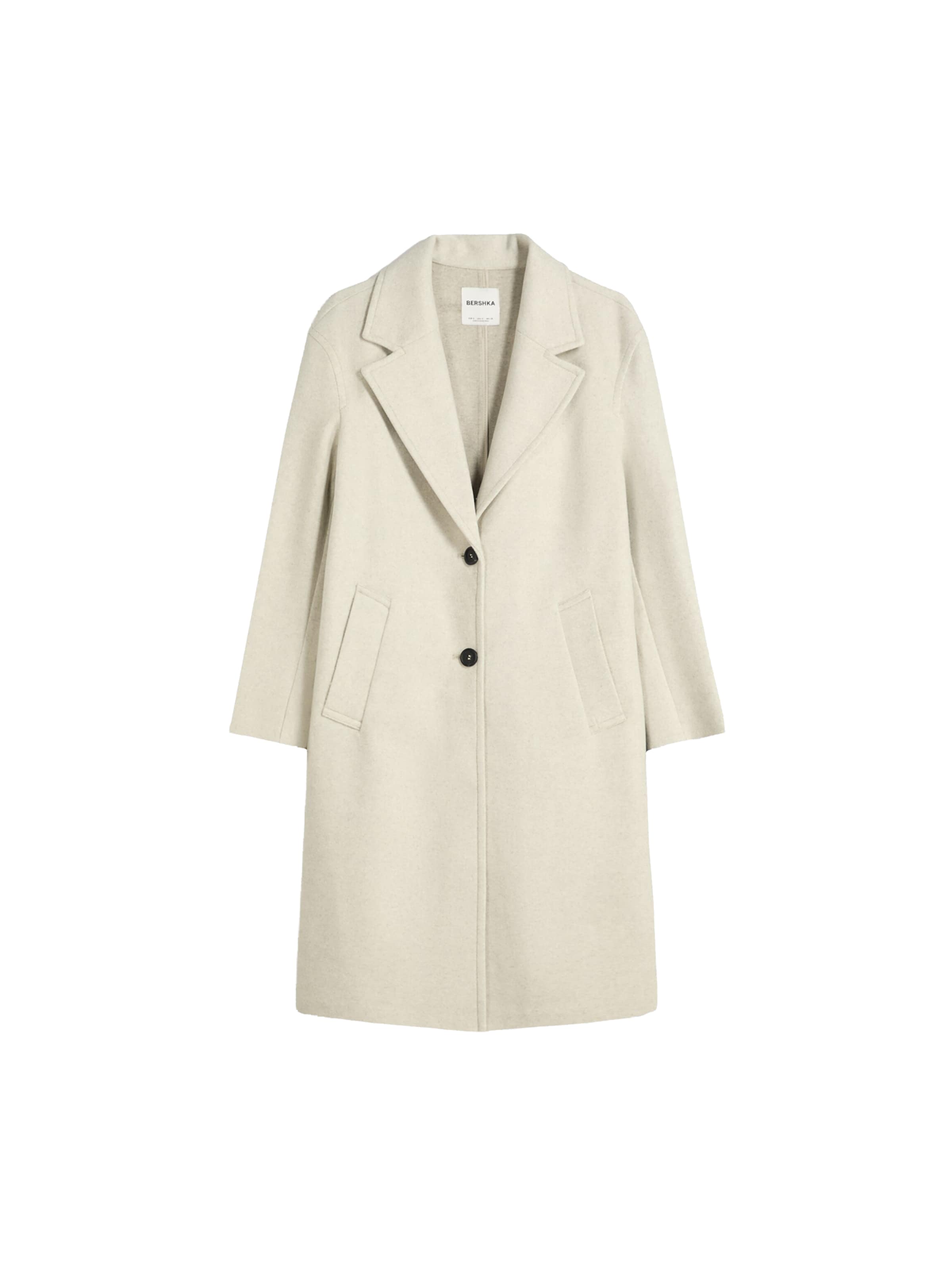 Bershka Prechodný kabát - krémová, Produkt