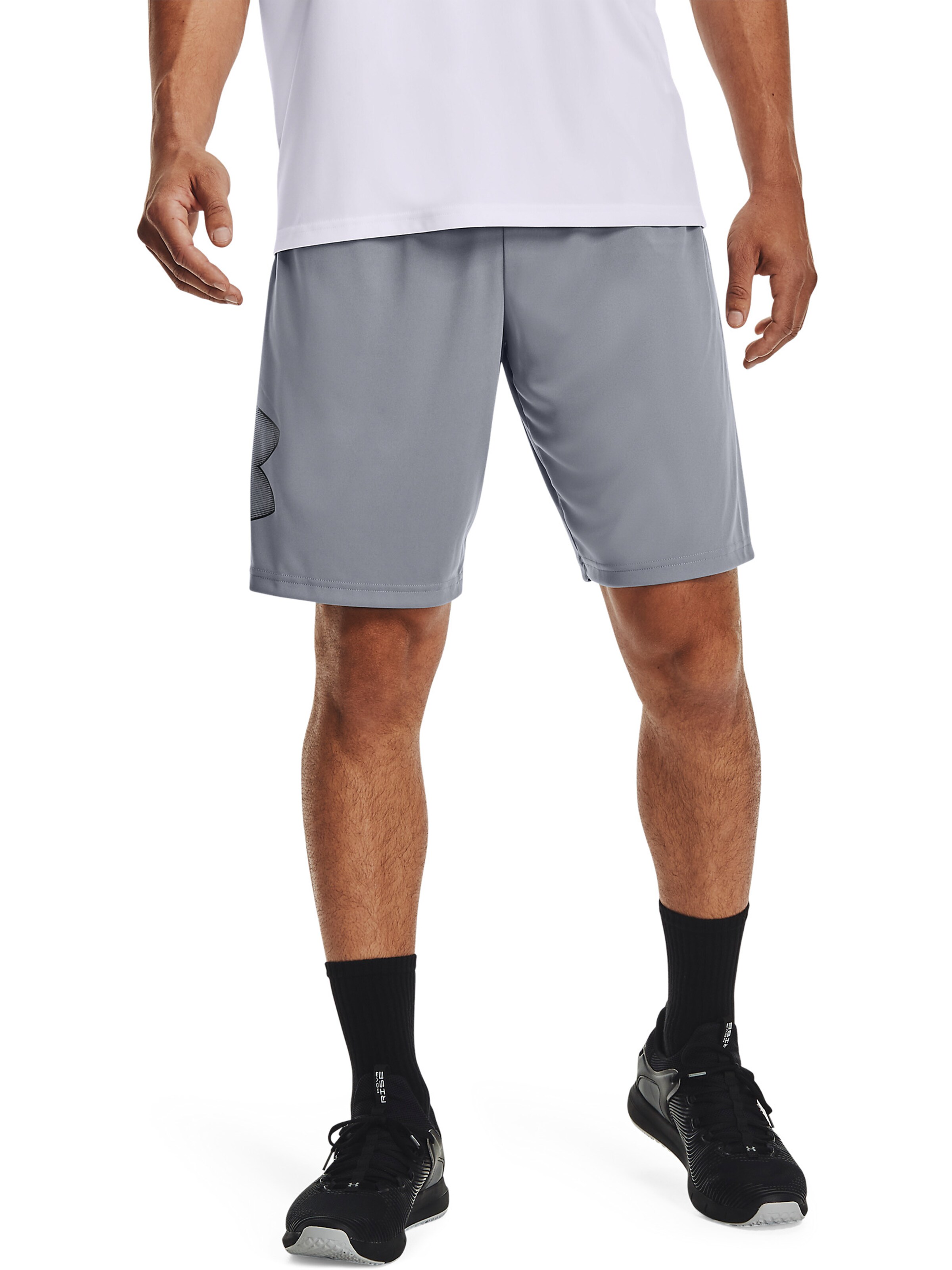 UNDER ARMOUR Loose fit Sports trousers 'Tech' in Grey: front