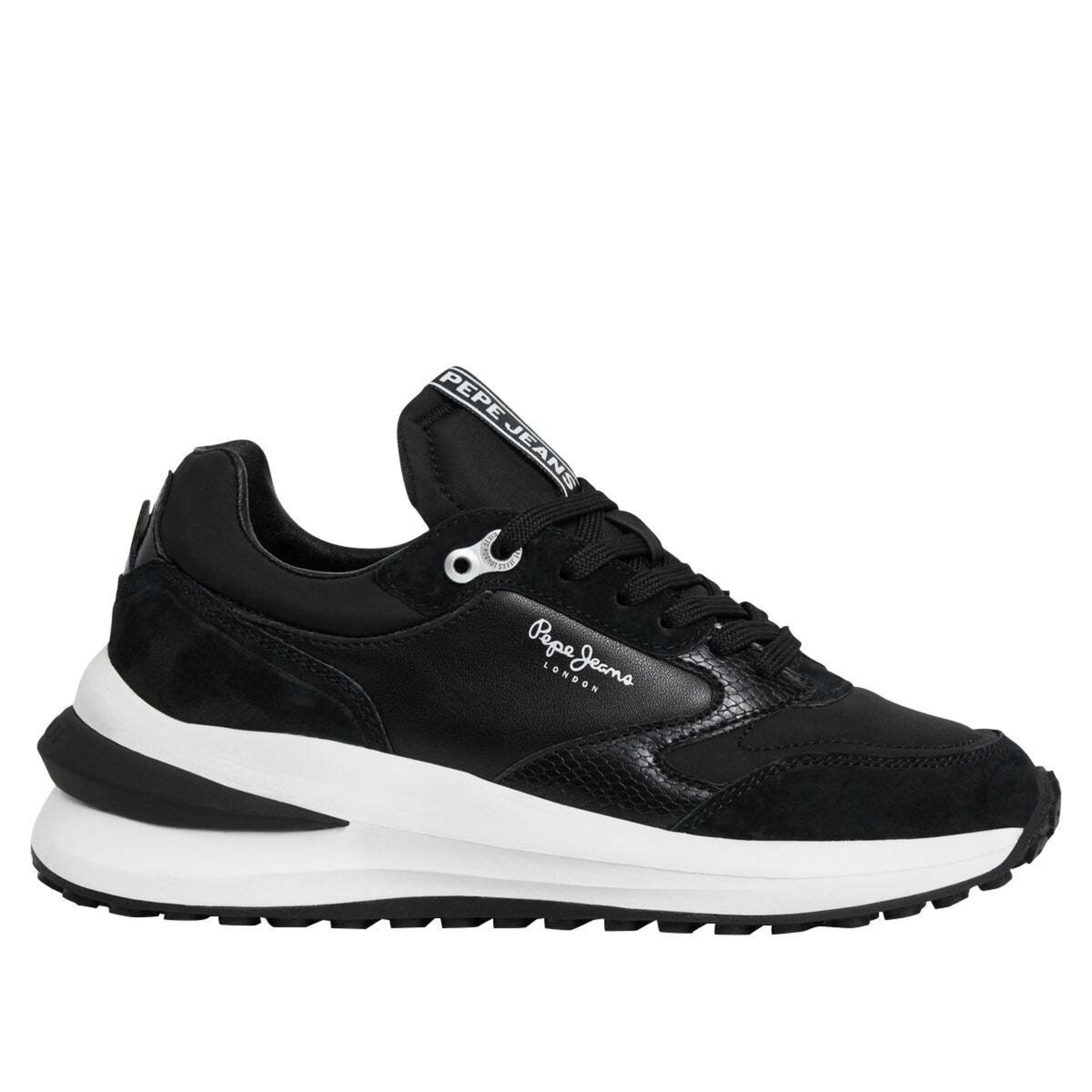 Pepe Jeans - Zapatillas deportivas bajas 'Winslow Snake' en negro