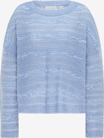 usha WHITE LABEL Oversized Sweater in Blue: front