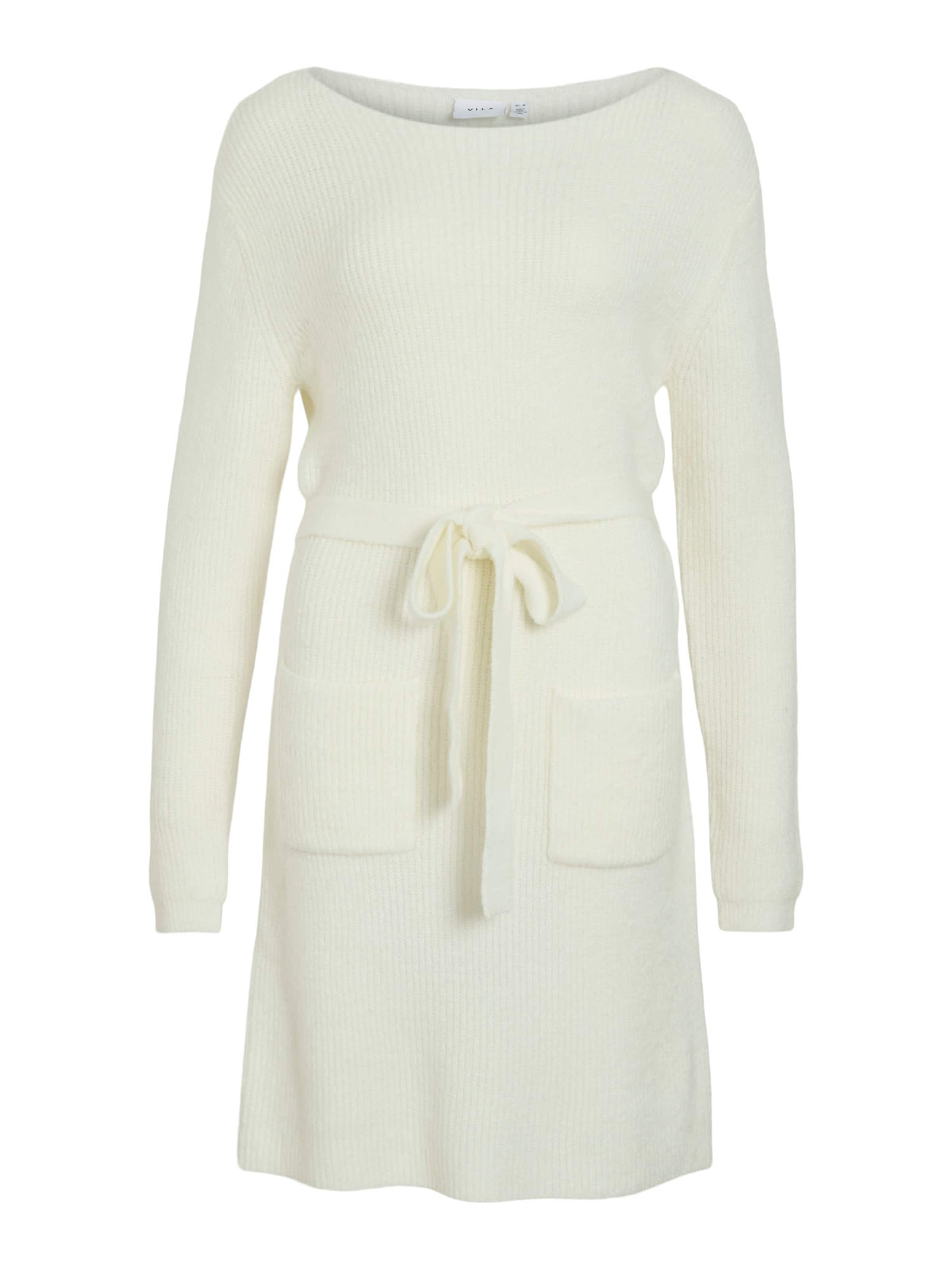 VILA Gebreide jurk 'VIMOLLI' in Wit: voorkant