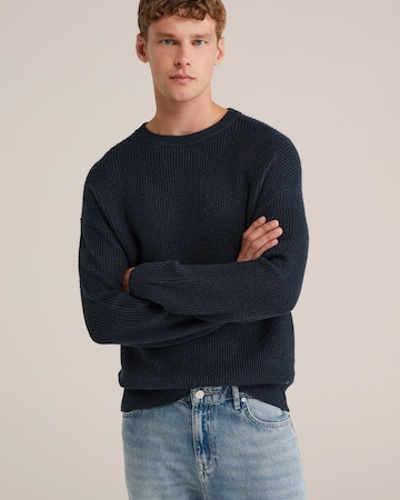 WE Fashion Svetr – modrá: přední strana