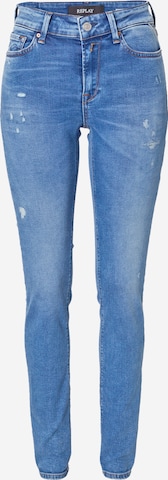 REPLAY Skinny Jeans 'LUZIEN' in Blauw: voorkant