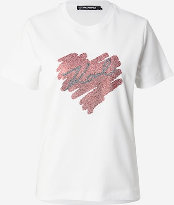 Karl LagerfeldMajica 'HEARTS' - bijela boja: prednji dio