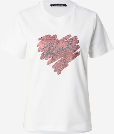 Karl Lagerfeld Majica 'HEARTS' u crvena / crna / bijela, Pregled proizvoda