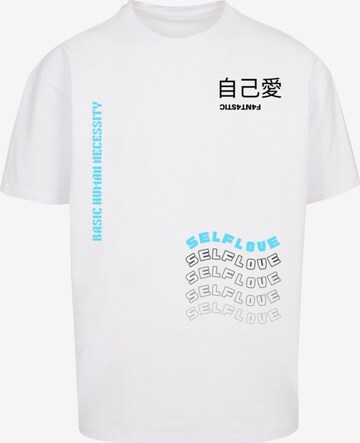 T-Shirt 'Self Love' F4NT4STIC en blanc : devant