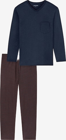 SCHIESSER - Pijama largo ' Comfort Essentials ' en azul: frente