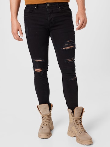 BRAVE SOUL Skinny Jeans in Black: front