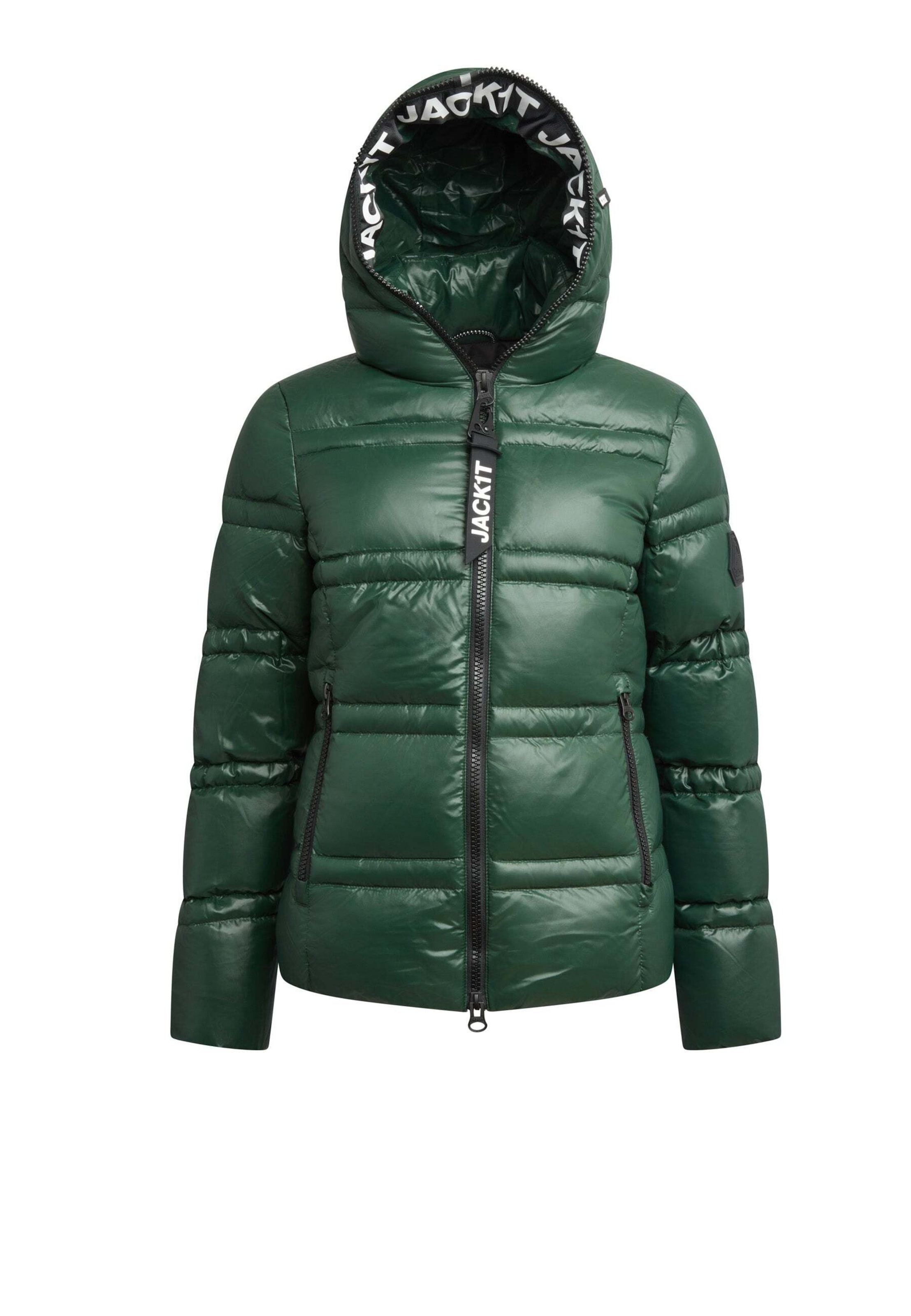 JACK1T Outdoor jacket ' R4D Tramline Puffer Racer Lux ' in Green: front