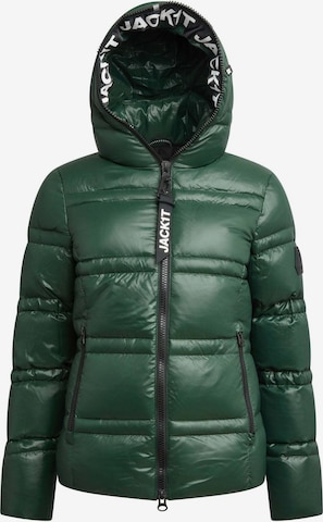 JACK1T Jacke ' R4D Tramline Puffer Racer Lux ' in Grün: Vorderseite