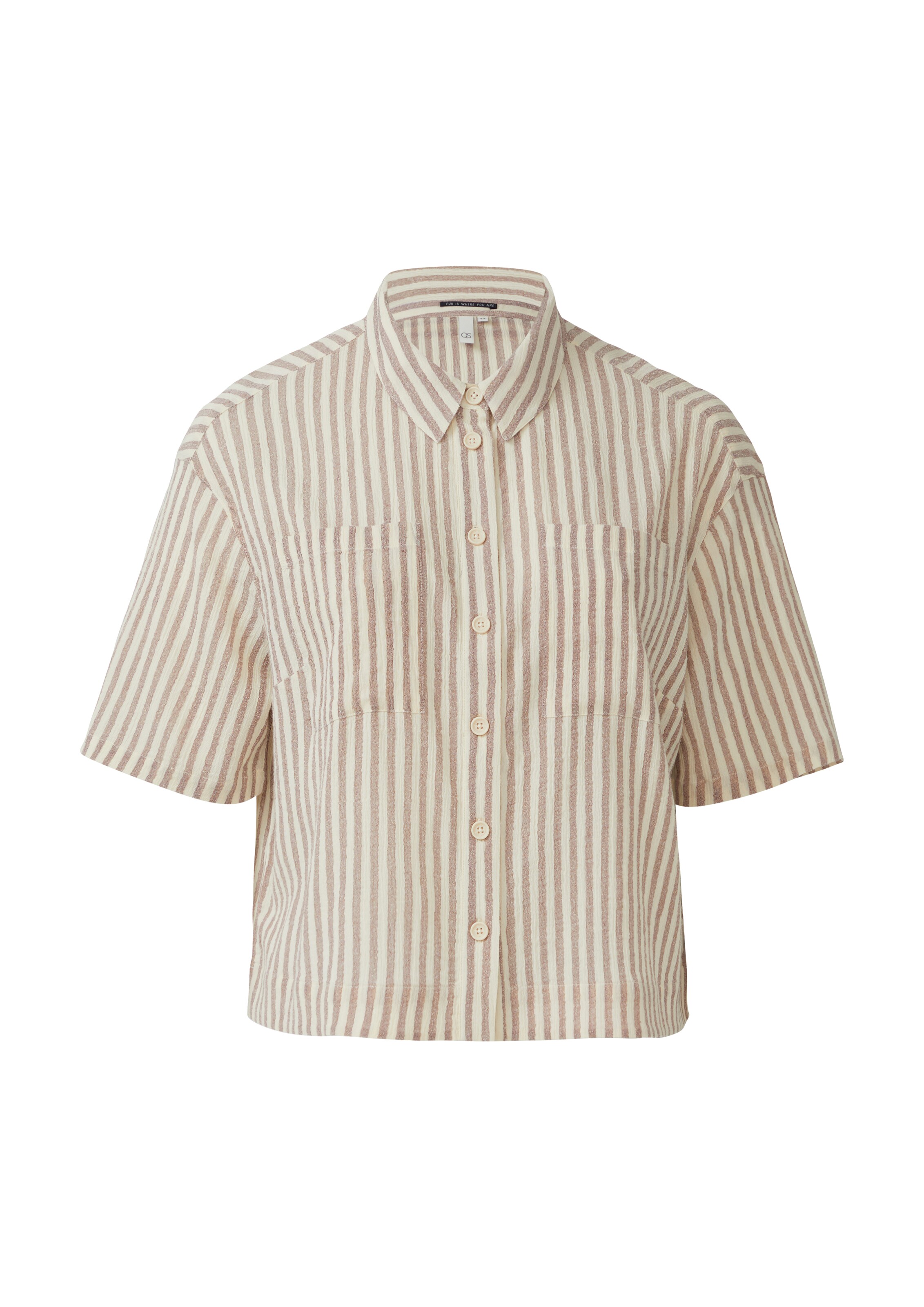 QS Bluse in Beige: Vorderseite