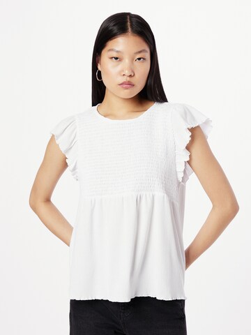 QS Blouse in White: front