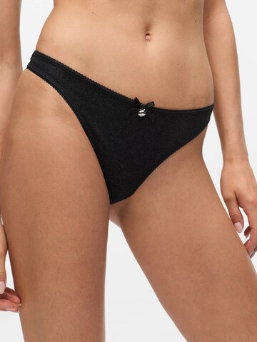 Karl Lagerfeld - Tanga 'Ikon' em preto: frente