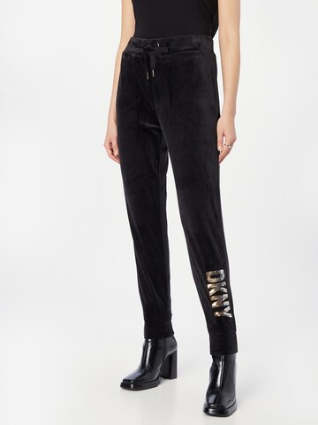 Effilé Pantalon DKNY en noir : devant