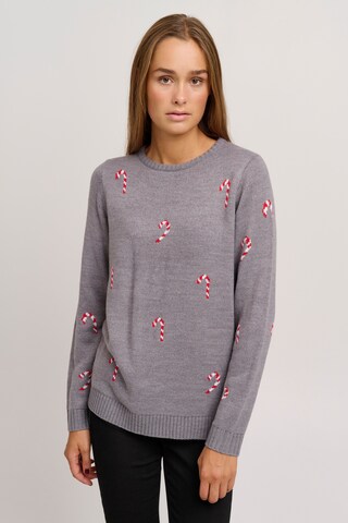 Oxmo Pullover 'Christel' in Grau: Vorderseite