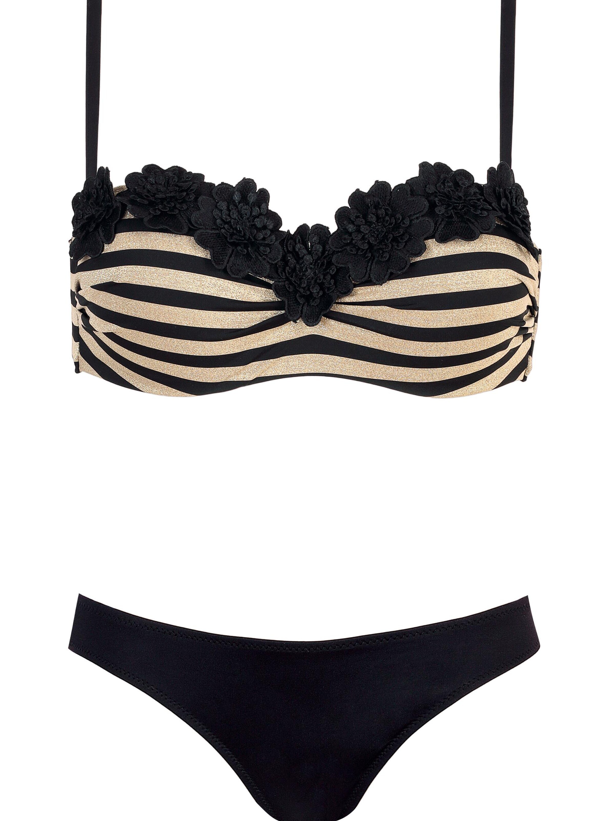 Lady Etna Push-up Bikini w kolorze czarny: przód