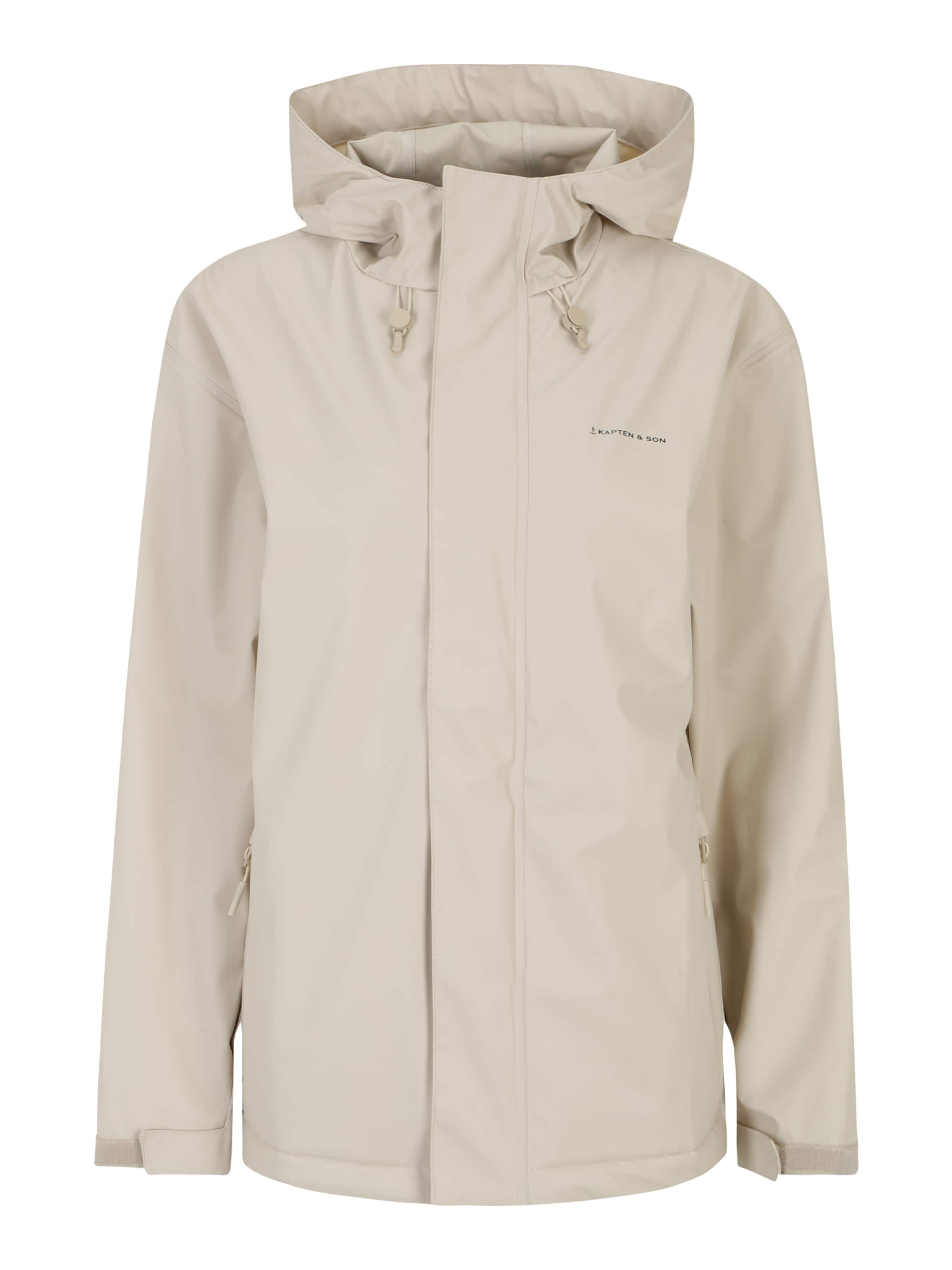 Kapten & Son Φθινοπωρινό και ανοιξιάτικο μπουφάν 'Everyday Rain Jacket Short' σε μπεζ: μπροστά