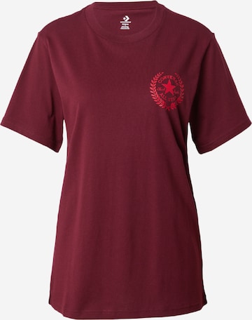 CONVERSE T-Shirt 'ALL STAR GO-TO CLASSIC' in Rot: predná strana
