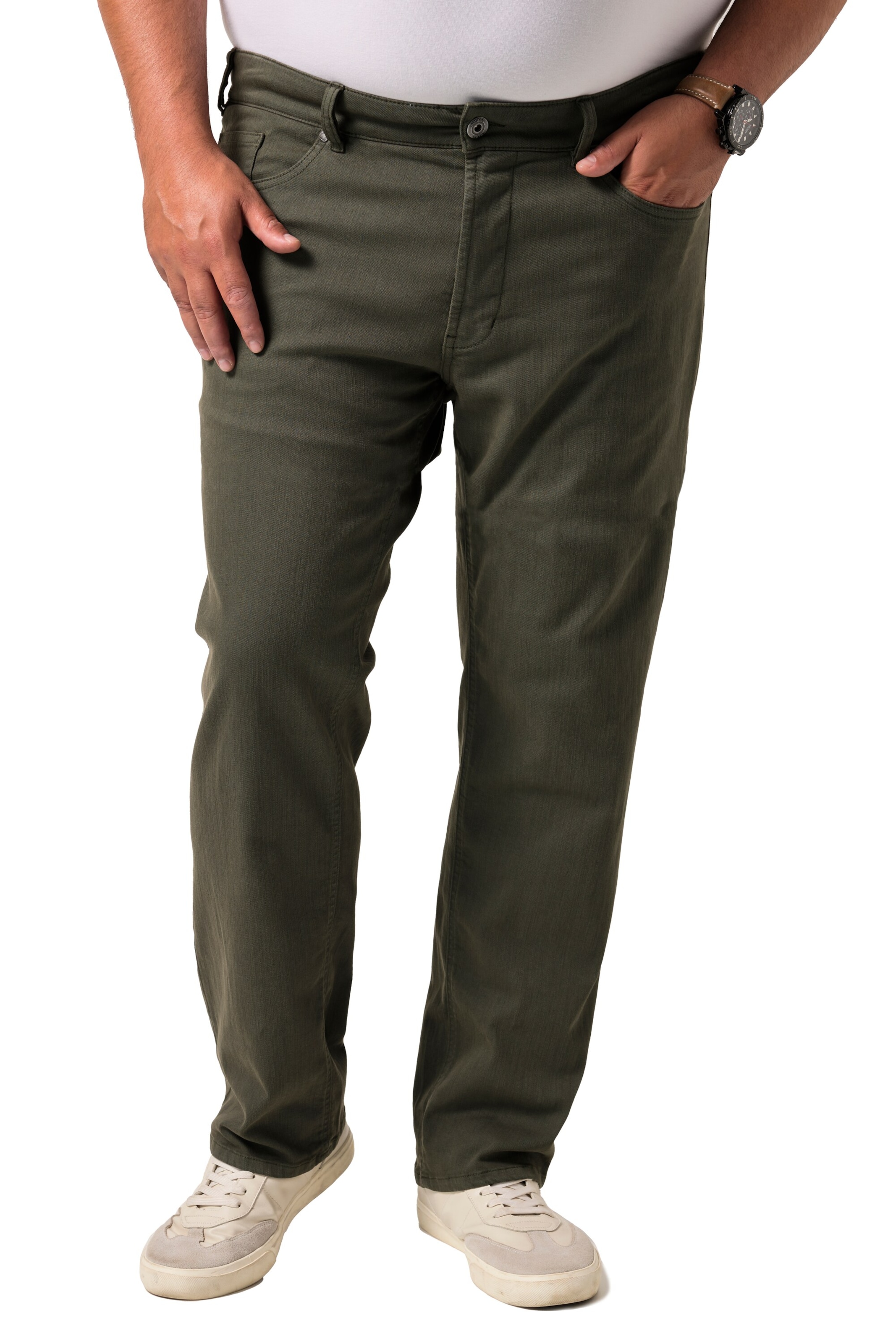 Men Plus Regular Hose in Grün: Vorderseite