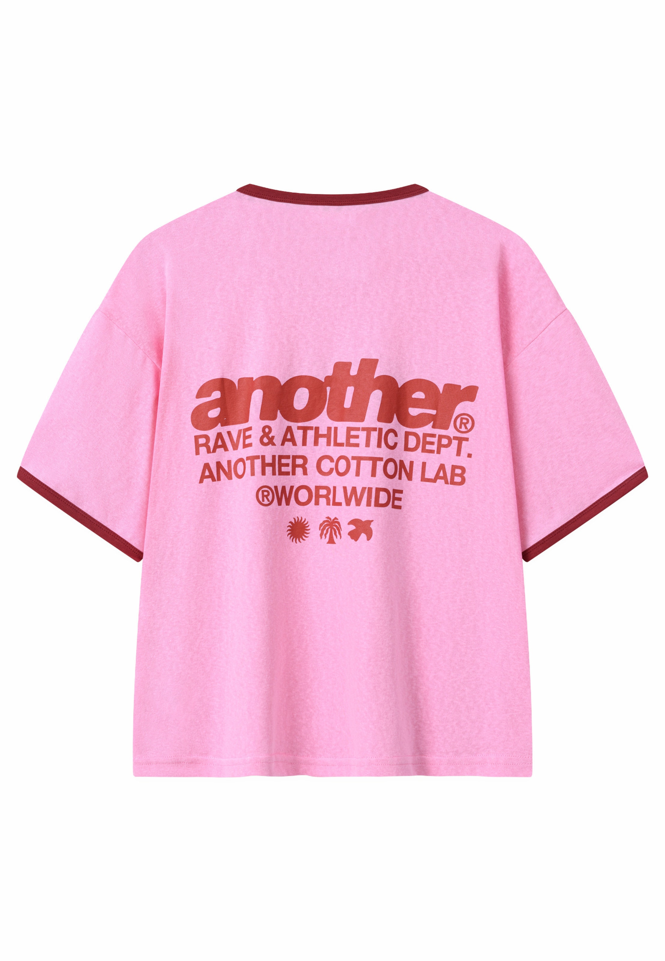 Maglietta 'Rave Dept.' di Another Cotton Lab in rosa
