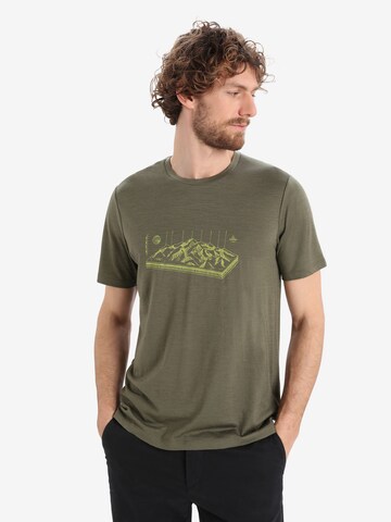 ICEBREAKER Функциональная футболка 'Alps' в Зеленый: спереди
