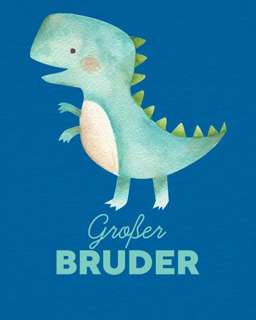 watabout.kids Shirt 'Dinosaurier 03 Großer Bruder' in Blauw