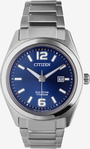 Montre à affichage analogique CITIZEN en argent : devant