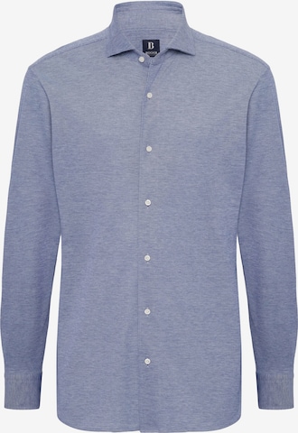 Coupe regular Chemise Boggi Milano en bleu : devant