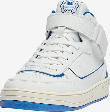Pull&Bear High-Top Sneakers in Blue: front