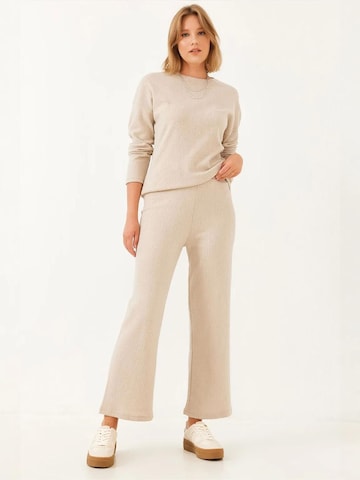 Bianco Lucci Pantsuit in Beige: front