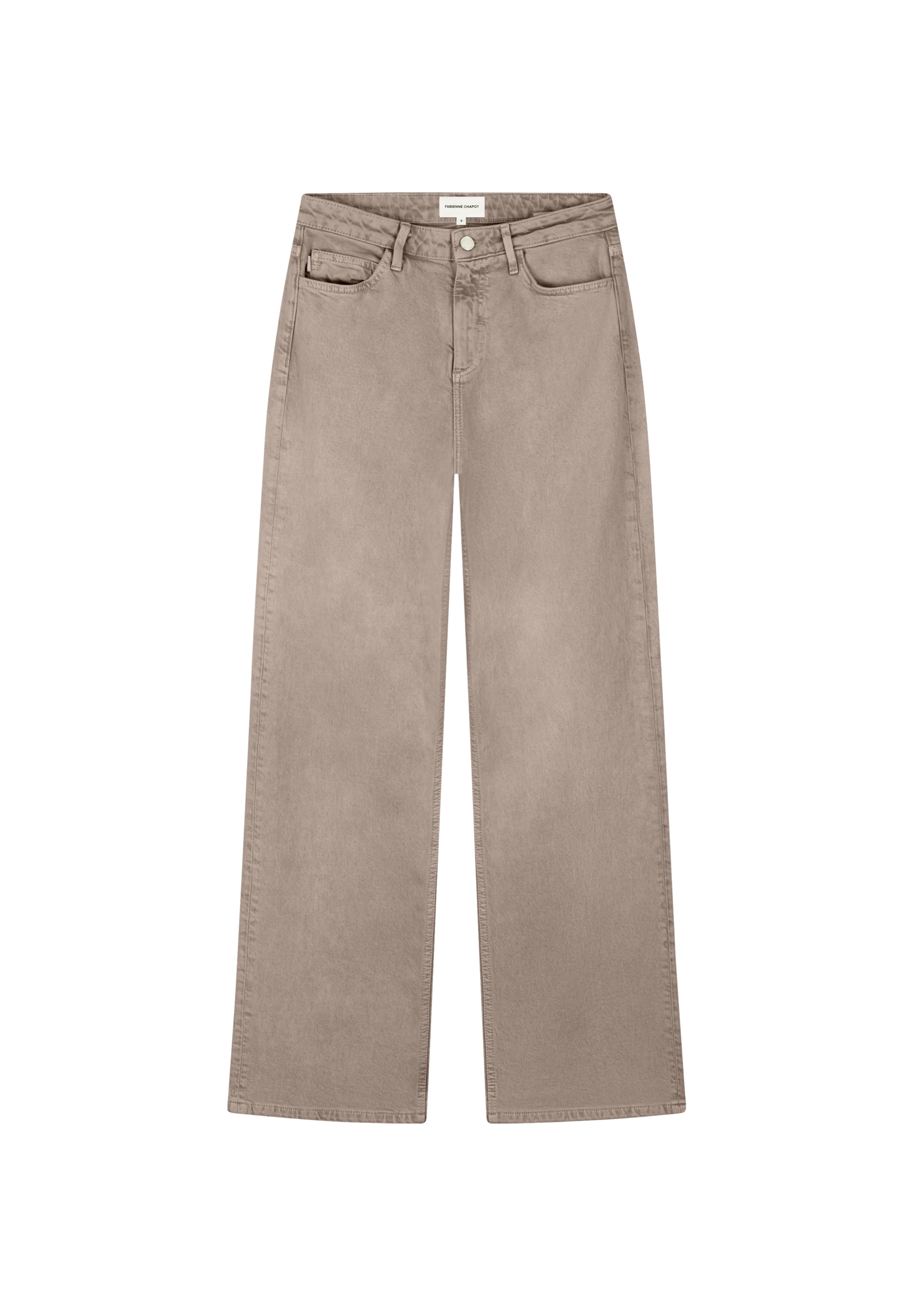 Fabienne Chapot Tapered Jeans in Beige: front