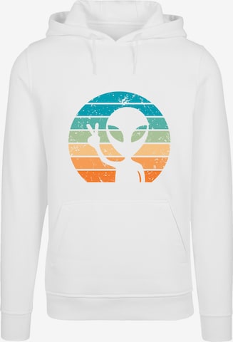 F4NT4STIC Sweatshirt 'Alien Piece Sonnenuntergang' in Weiß: Vorderseite