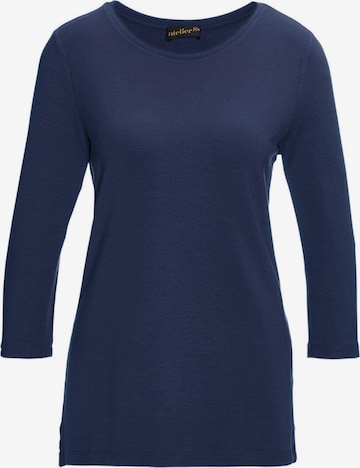 Goldner Shirt in Blau: Vorderseite
