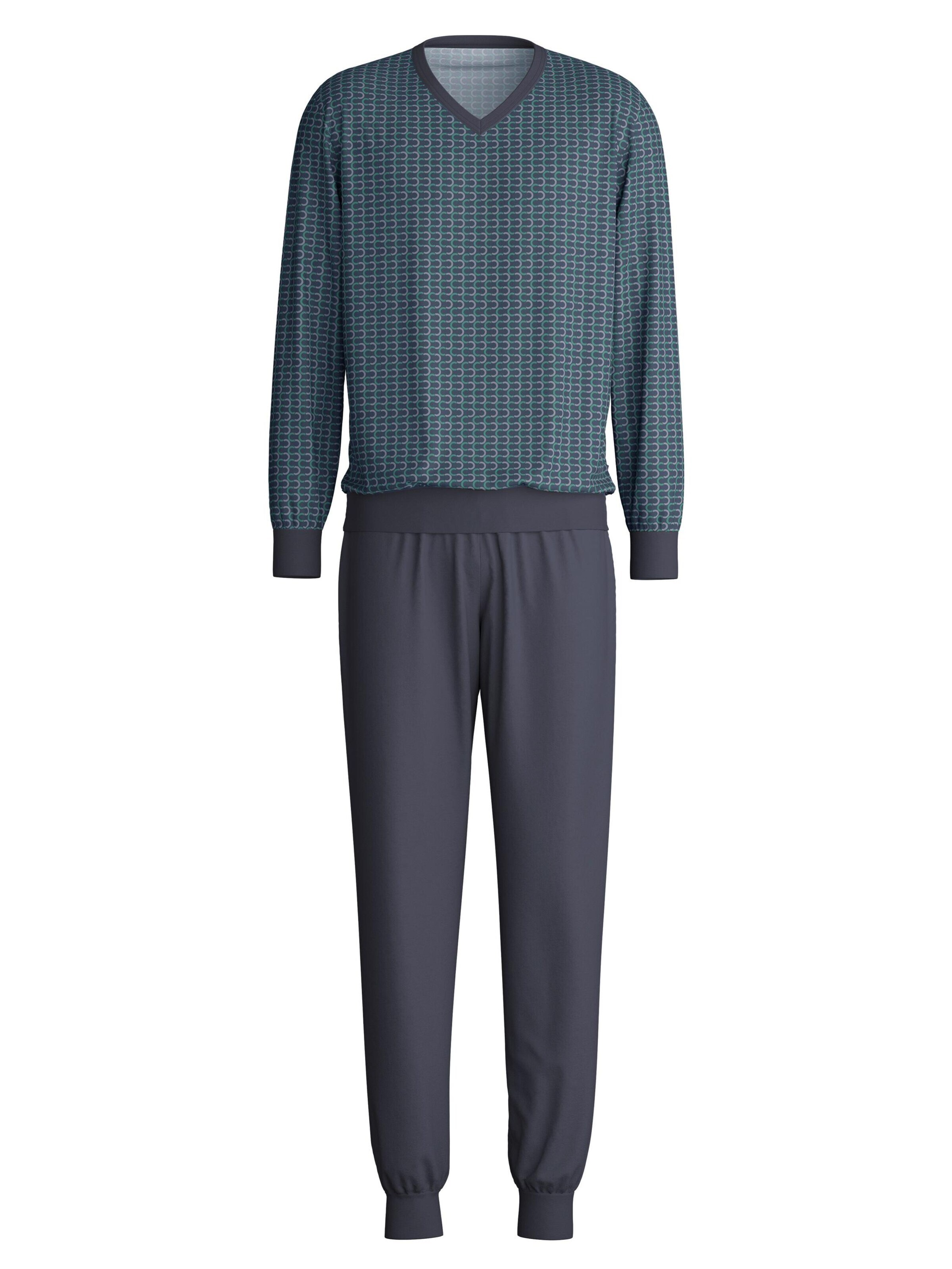 Pyjama long 'Cotton Special' CALIDA en noir : devant