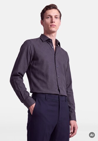 SEIDENSTICKER Slim Fit Hemd in Grau: Vorderseite