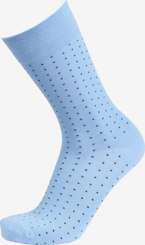 Chaussettes ''MARCO bright blue viscose polka dot socks'' Sokisahtel en bleu : devant