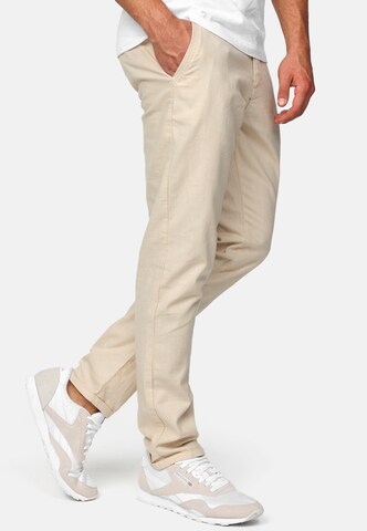 INDICODE JEANS Regular Hose 'Haverfiel' in Beige