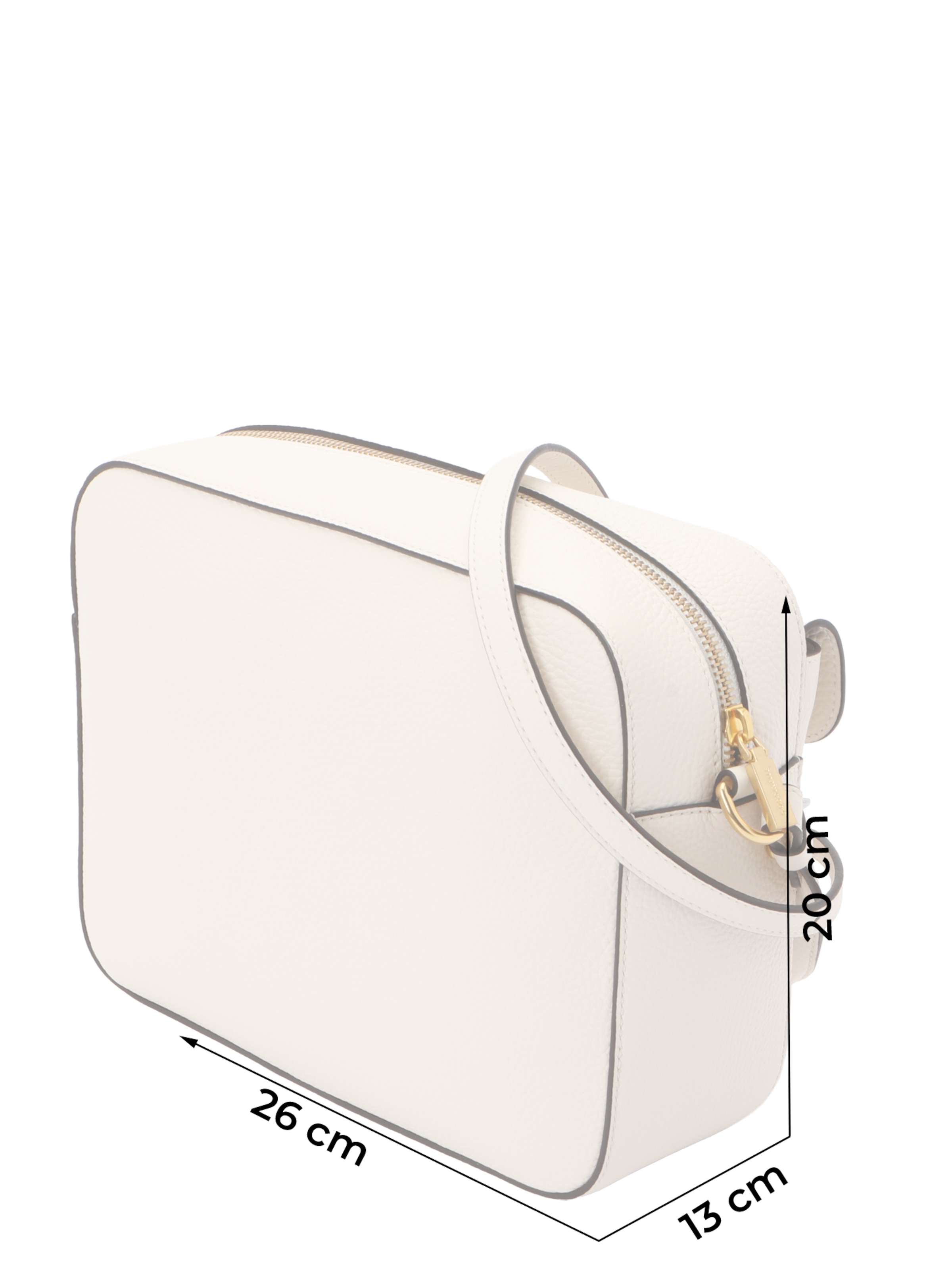 Coccinelle Axelremsväska i vit: framsida