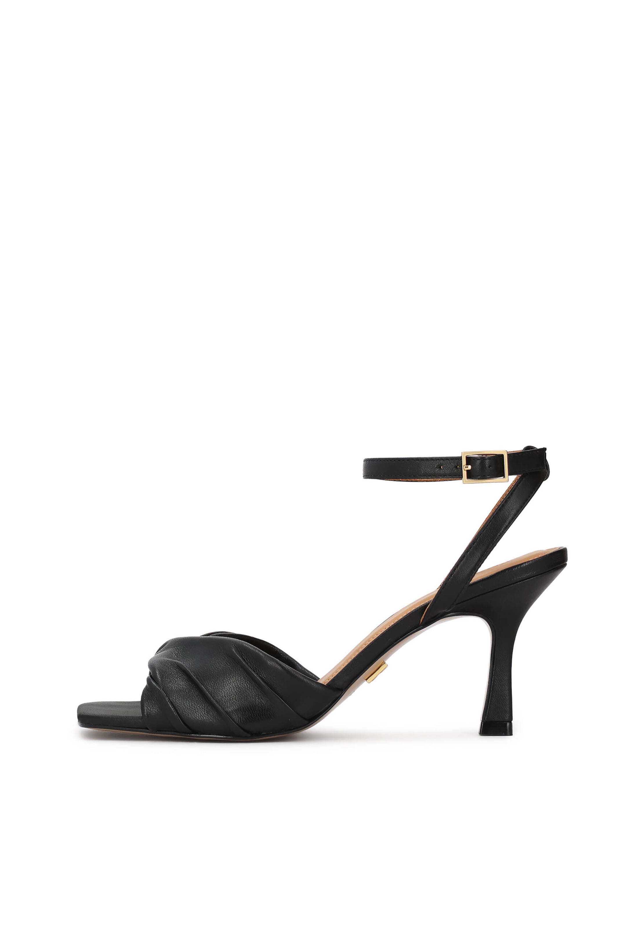 Kazar - Sandalias con hebilla en negro: frente