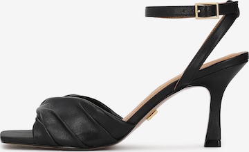 Kazar - Sandalias con hebilla en negro: frente