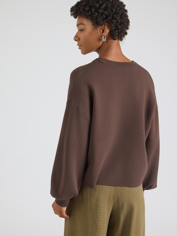 MSCH COPENHAGEN Oversized trui 'Mercy East' in Bruin