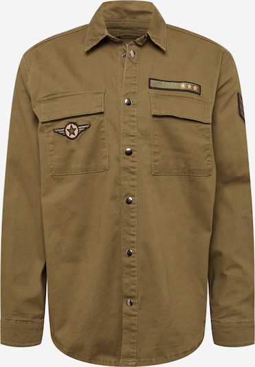 Only & Sons Button Up Shirt in Yellow / Khaki / Black, Item view